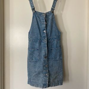 Denim Overalls Mini Dress size S